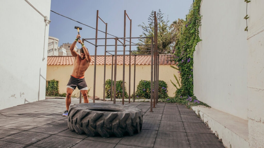 workout hřiště na zahradě, domácí workout hřiště